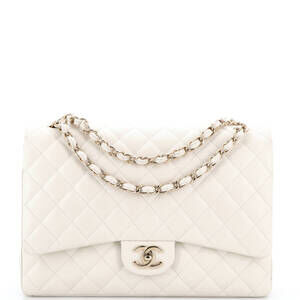 Chanel Maxi Classic Double Flap Bag Quilted Caviar